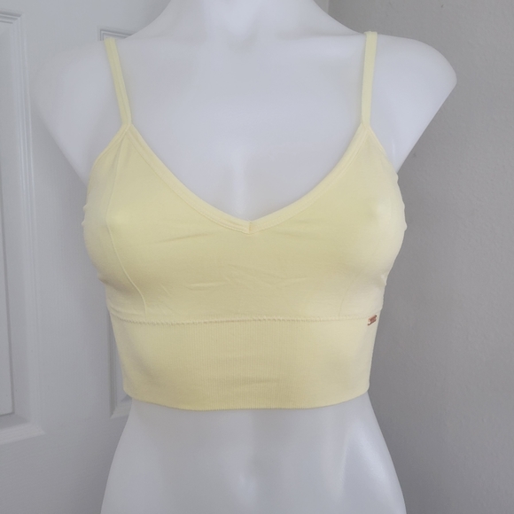 Danskin Other - Danskin Seamless Long Line Bralette S EUC Pale Yellow Super Soft & Stretchy